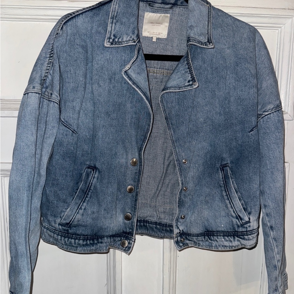 Zara Light Blue Jean Jacket